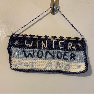 “Winter Wonder Land” crochet wall decor